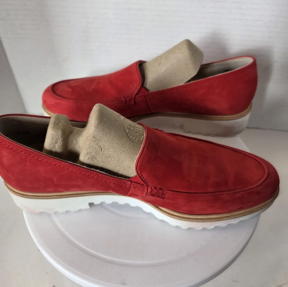 Paul Green Women's Tripoli Red Nubuck Loafers Size 8.5 - Picture 5 of 9
